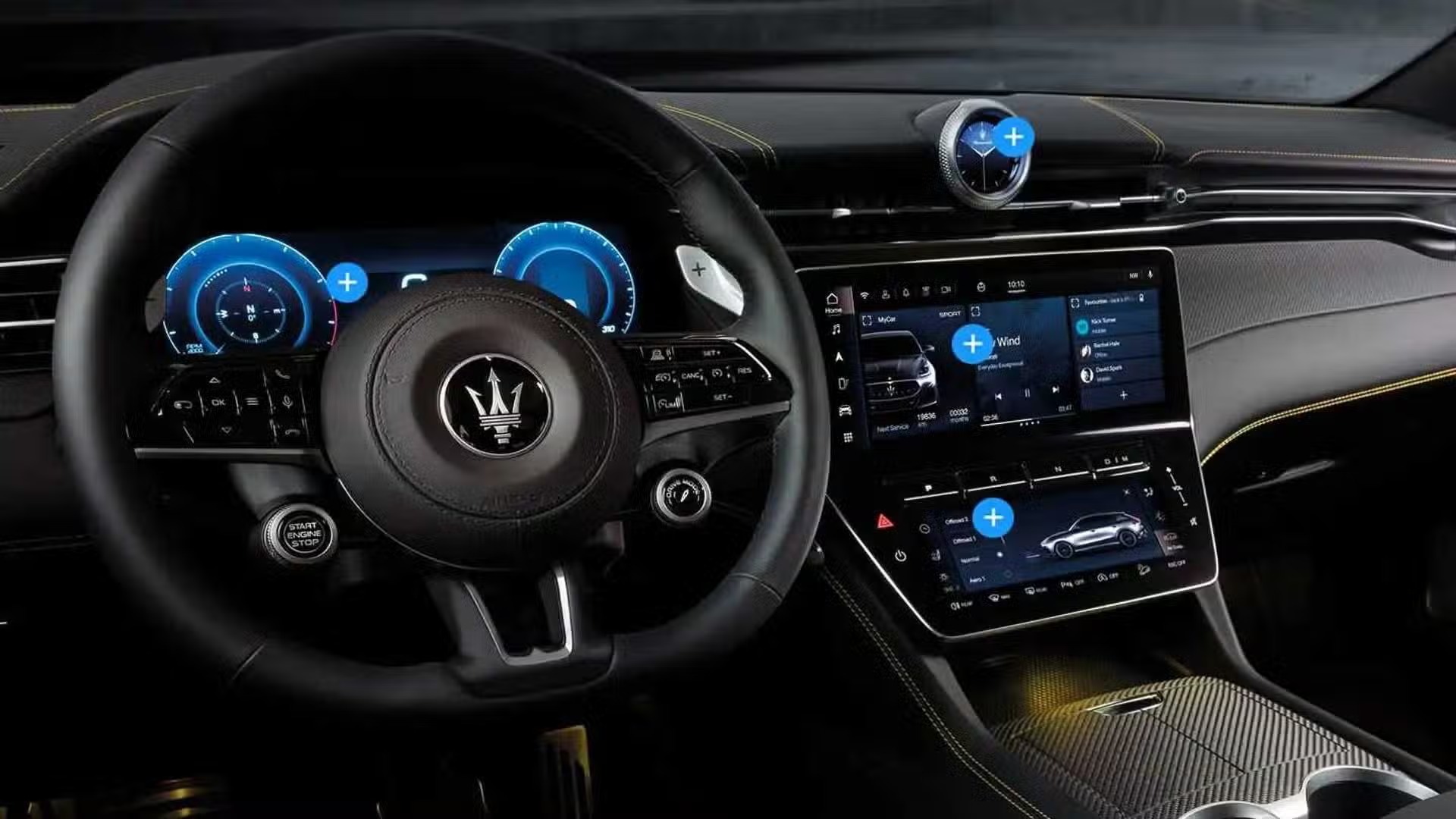 Maserati Lowers Dashboard Screens to Keep Drivers Focused