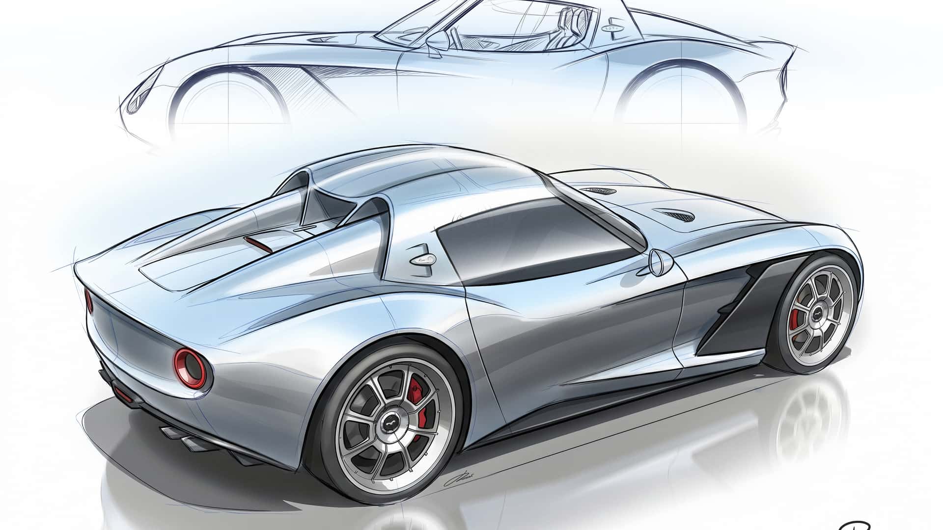 Automobili Mignatta Teases Rina Coupe with Naturally Aspirated V8 and Manual Gearbox