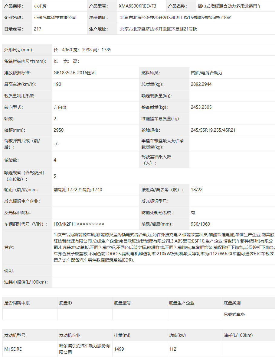 Xiaomi’s First SUV Range SkyNomad N90 and N70 Enter Official Approval