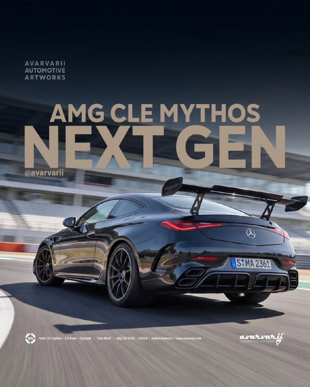 Mercedes-AMG CLE 63 Mythos Previewed with Design Inspired by CLK Black Series