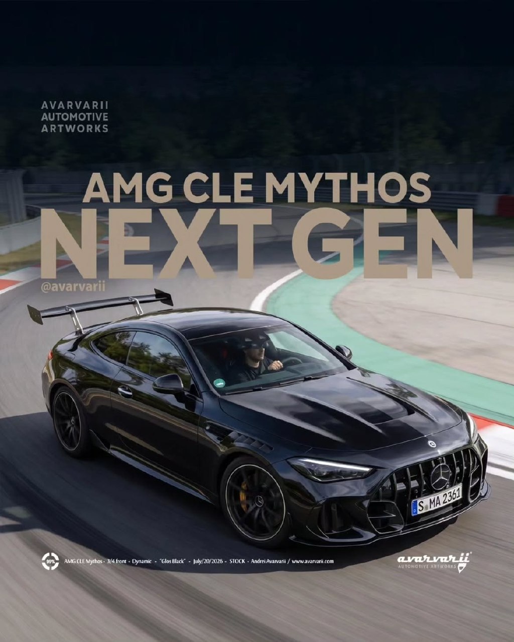 Mercedes-AMG CLE 63 Mythos Previewed with Design Inspired by CLK Black Series