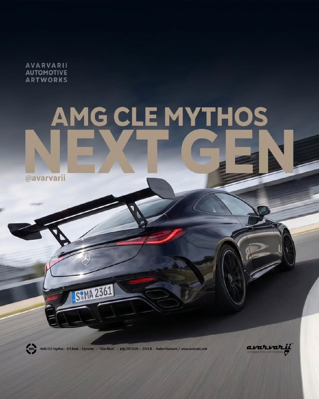 Mercedes-AMG CLE 63 Mythos Previewed with Design Inspired by CLK Black Series