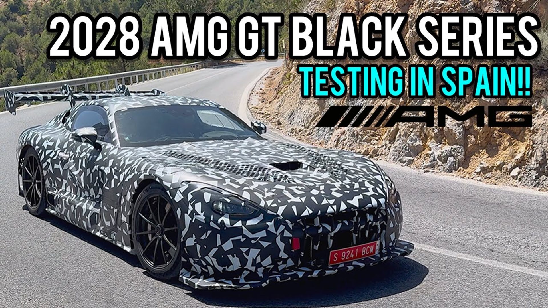 Spy Video Shows Mercedes-AMG GT Black Series Testing with Large Rear Wing