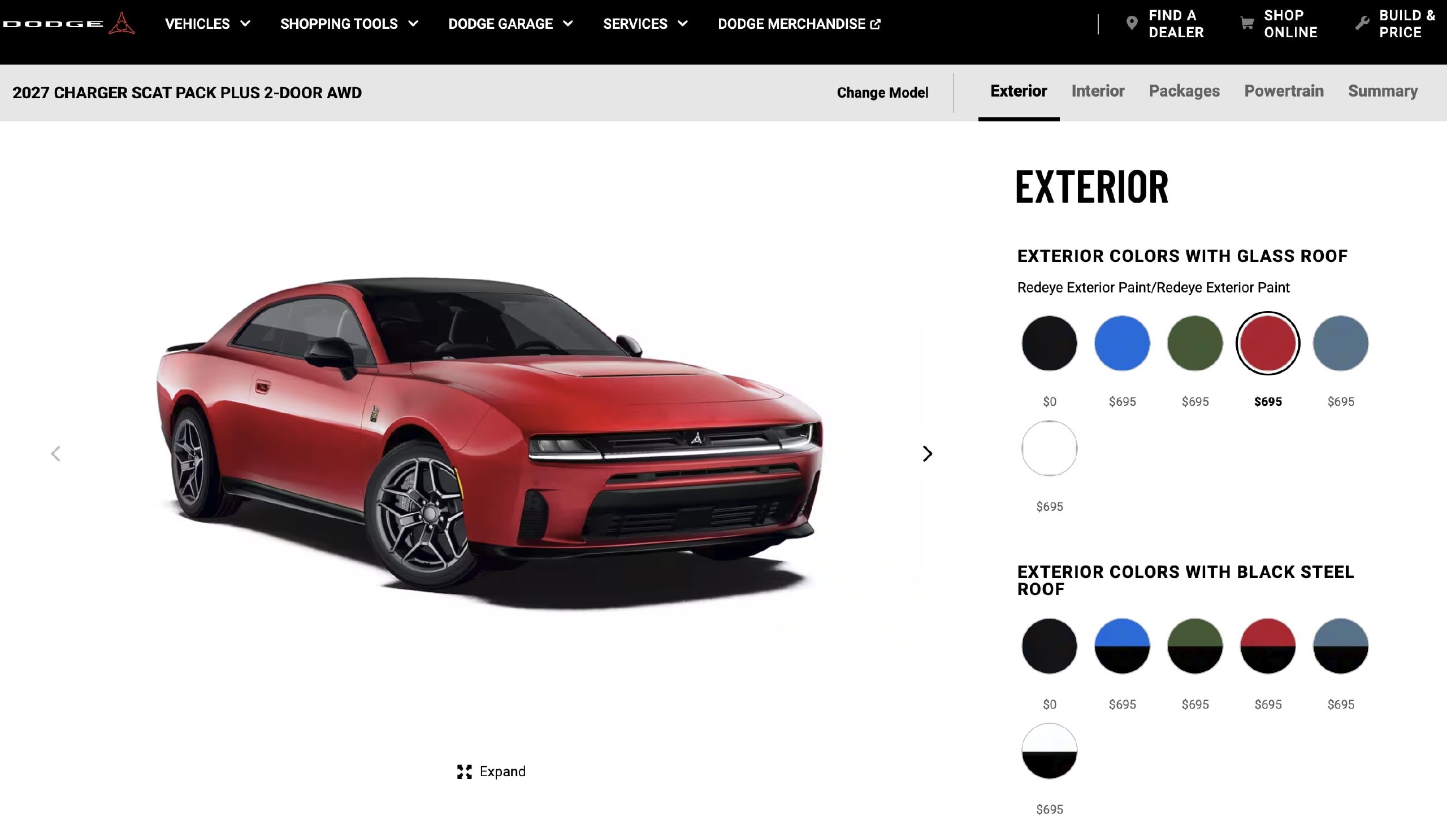 2027 Dodge Charger Configurator Launches with Price Changes and New Features