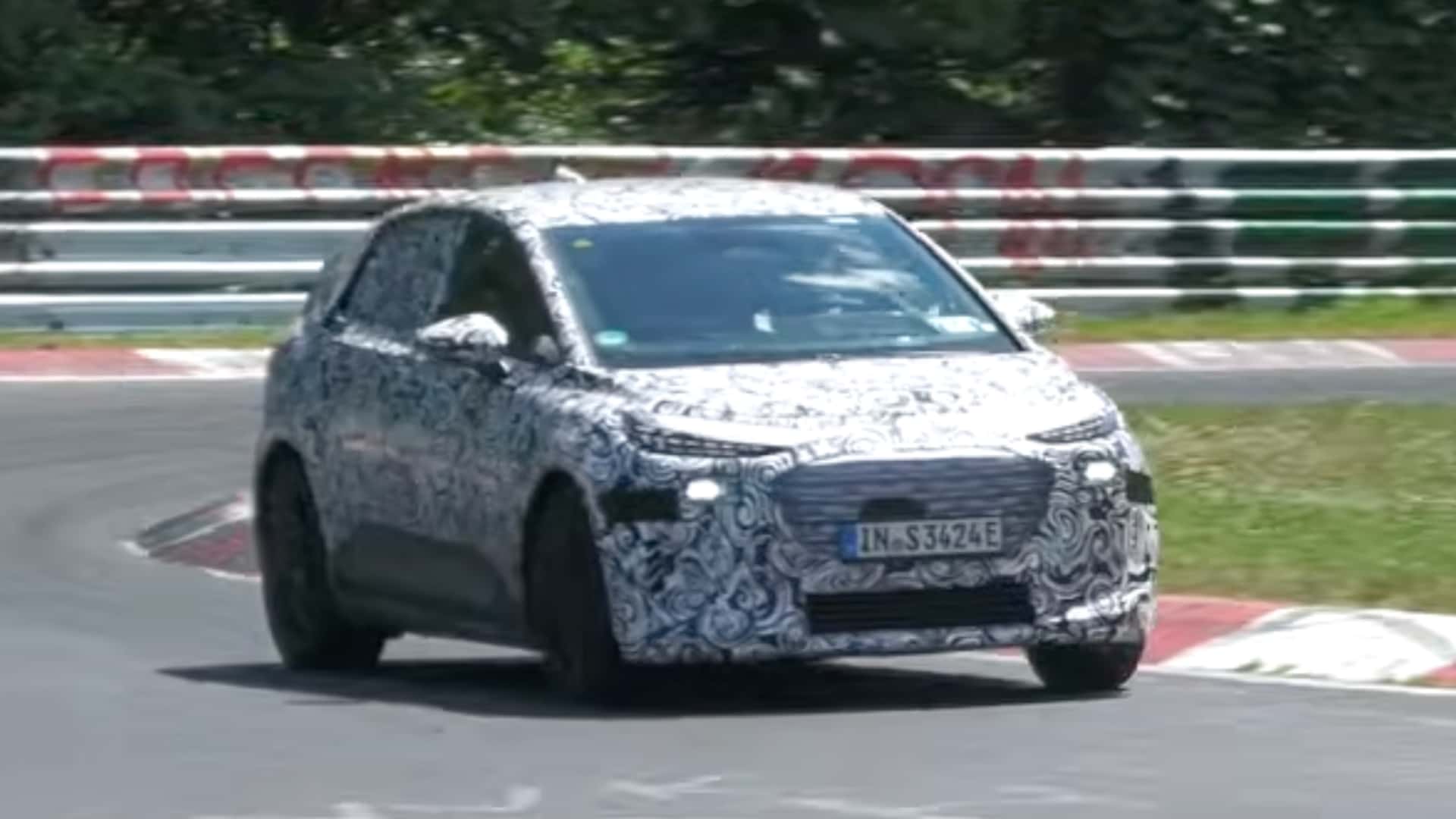 Audi Tests New Electric A2 Hatchback on the Nürburgring Ahead of 2026 Launch