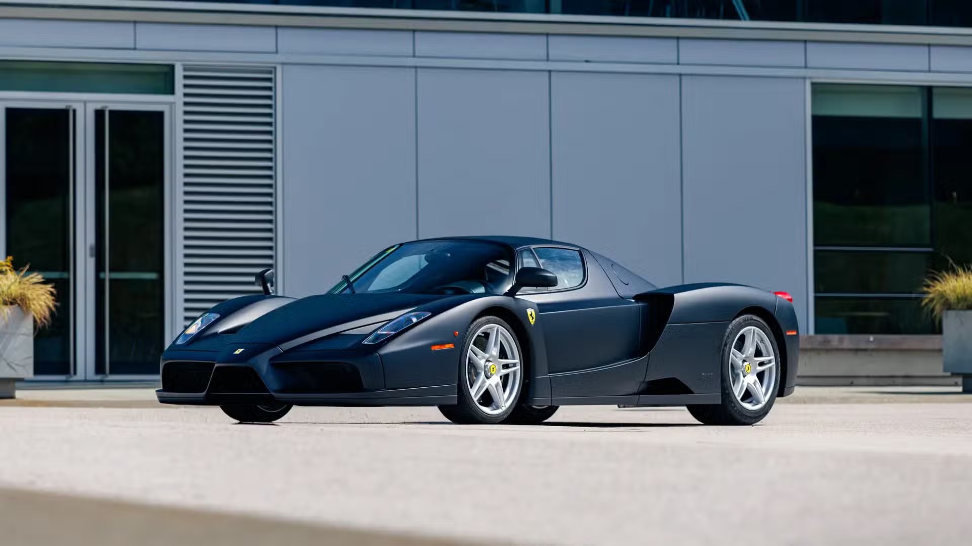 Unique Matte Black Ferrari Enzo with Royal Ties to Go Up for Auction