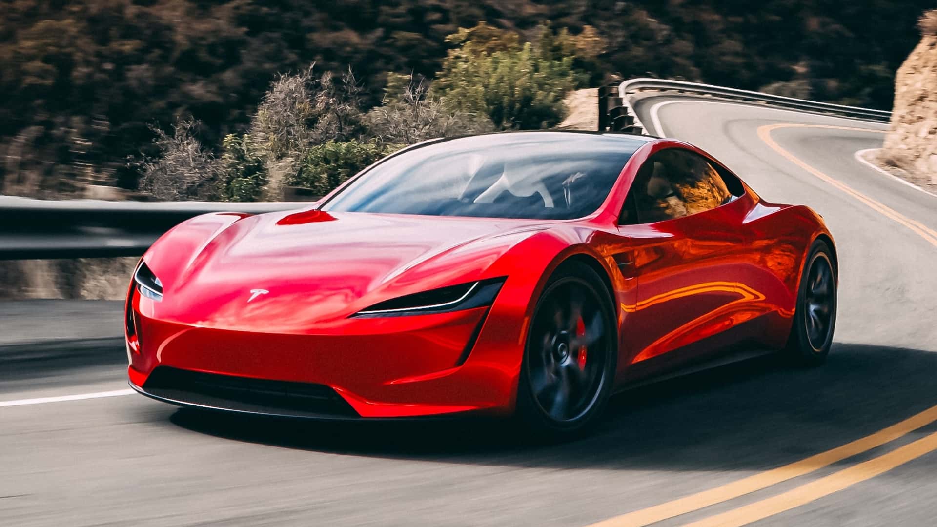 Tesla Roadster Patent Reveals Two-Piece Active Rear Wing with High Downforce