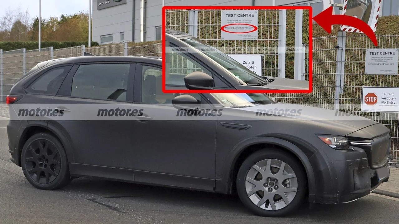 Jaguar Land Rover Testing New Electric SUV Using Mazda CX-90 Body as Camouflage