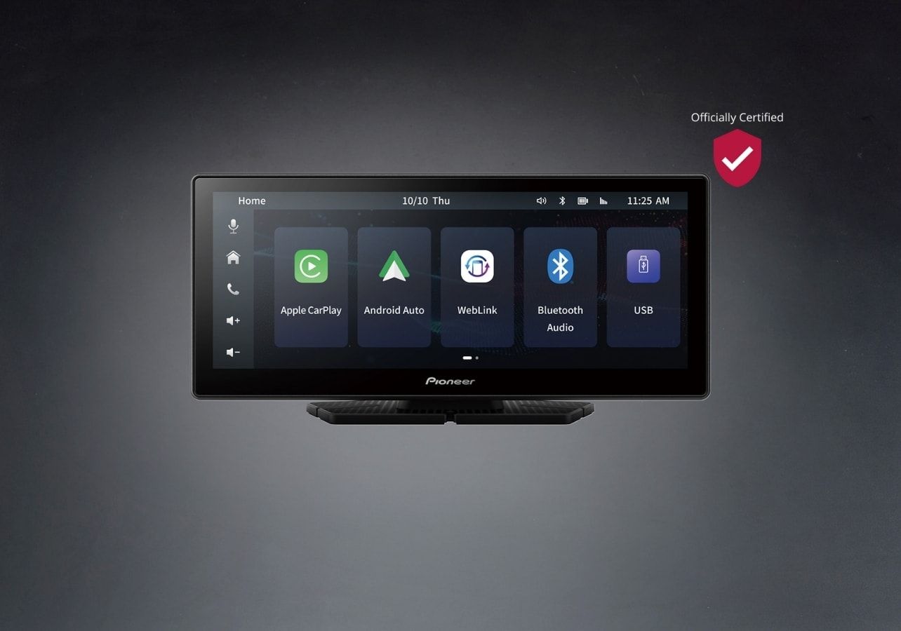 Pioneer Unveils Easy-to-Install Android Auto and CarPlay Dash-Mounted Screen