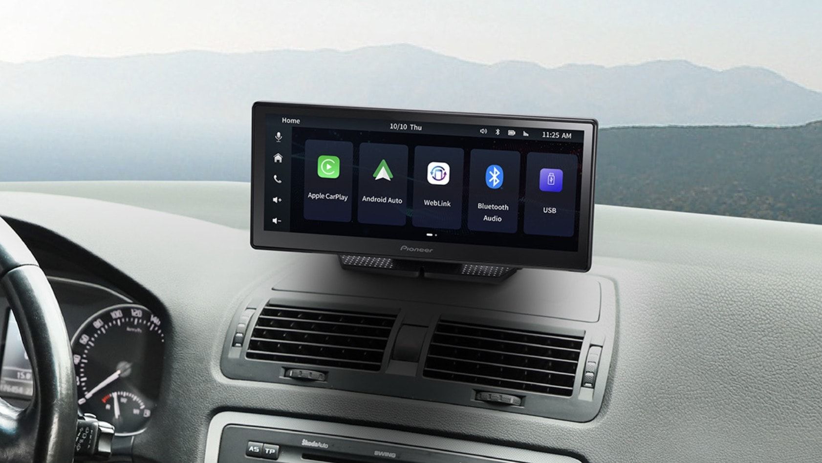 Pioneer Unveils Easy-to-Install Android Auto and CarPlay Dash-Mounted Screen