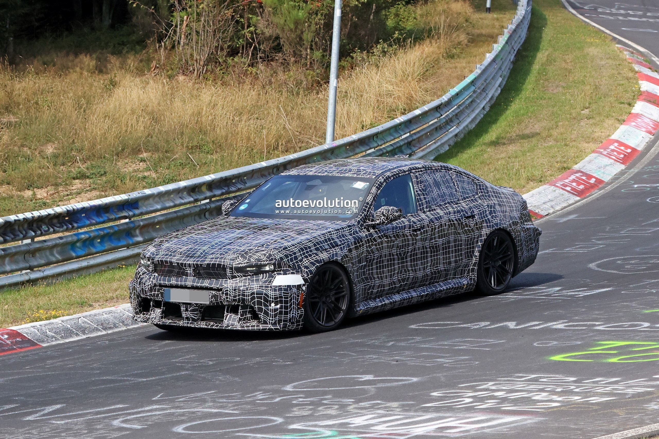 BMW M5 Prototype Spotted Testing at Nürburgring Ahead of Neue Klasse Facelift